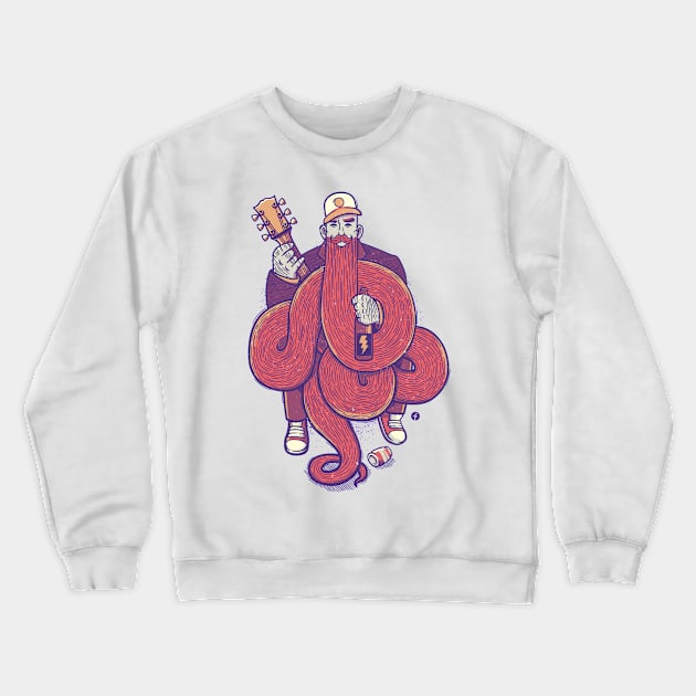 Rock Beard Crewneck Sweatshirt by raffaus